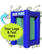 Blue Cube Inflatable Blizzard of Dollars